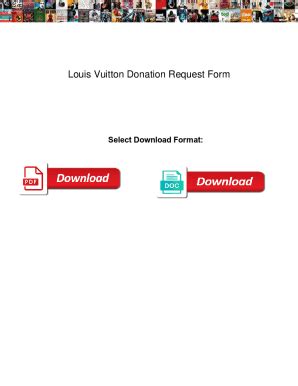 louis vuitton donation request.